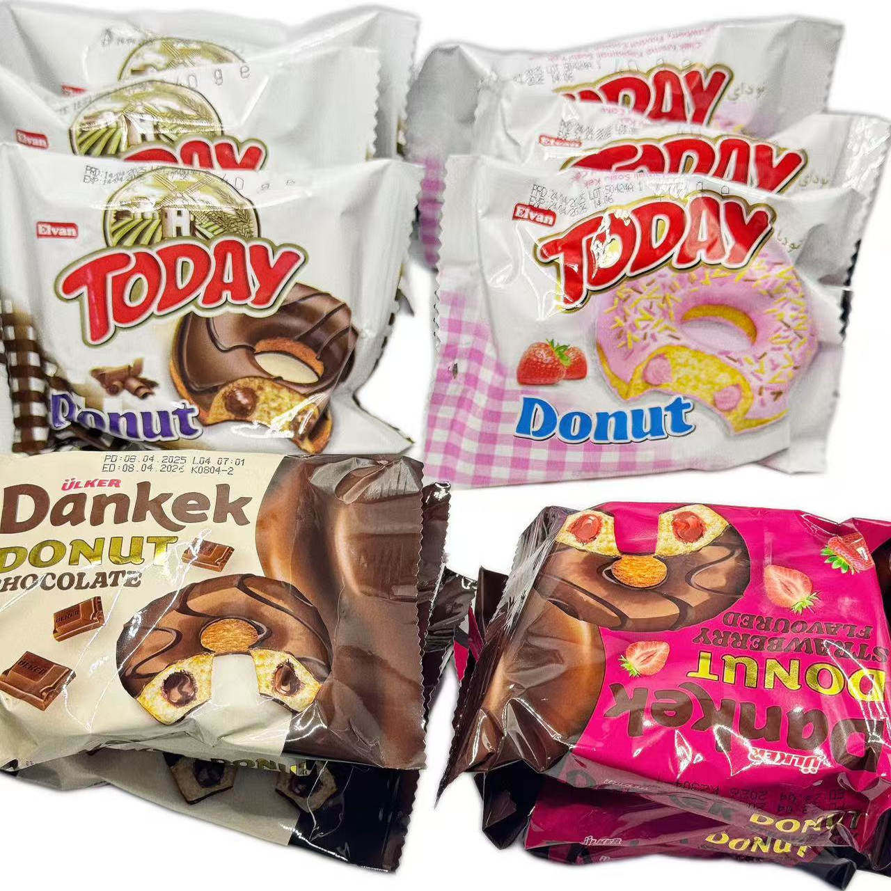 土耳其进口甜甜圈蛋糕零食小吃Dankwk Donut CHOCOLATE巧克力味草