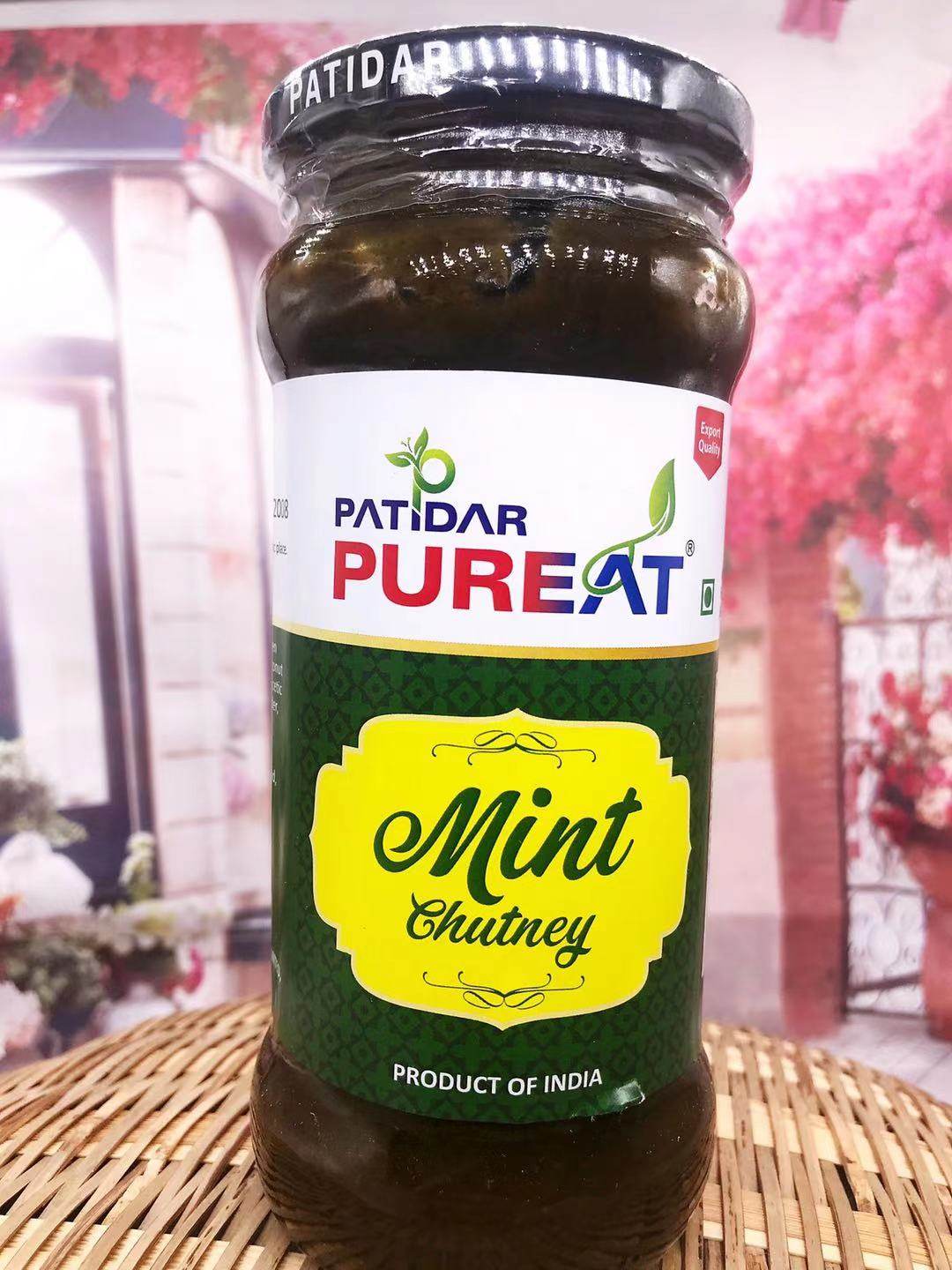 印度薄荷酱380g蘸酱调味酱mint chutney青酱罐头各式风味酱indian