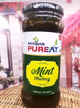 印度薄荷酱380G蘸酱调味酱Mint Chutney青酱罐头各式风味酱Indian