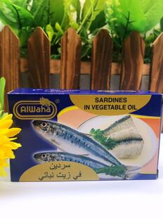 sardines IN VEGETABLE OIL油浸沙丁鱼罐头125g即食鱼早餐三明治