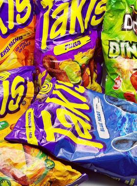 Cheese BLUE HEAT chili lime美国零食膨化蓝辣味玉米条Takis