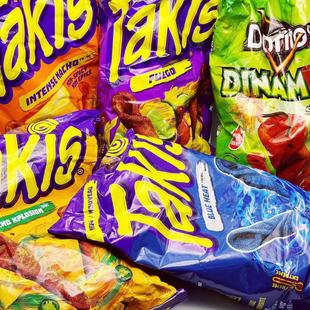 chili HEAT lime美国零食膨化蓝辣味玉米条Takis BLUE Cheese