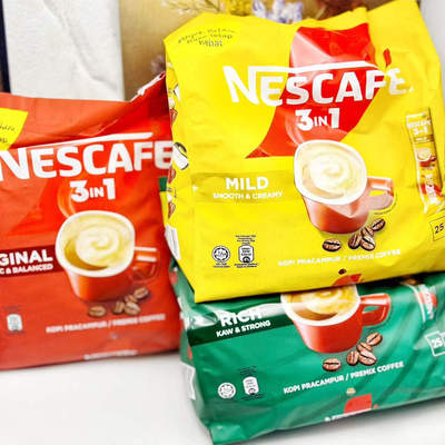 instant coffee powder进口马来西亚速溶咖啡原味奶香味丝滑450G