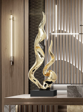 售楼处大堂艺术雕塑客厅轻奢