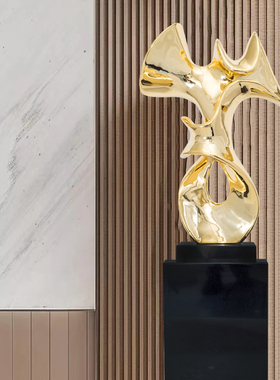 树脂电镀轻奢酒店样板间玄关