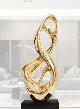 客厅软装工艺品音符摆设电镀摆件