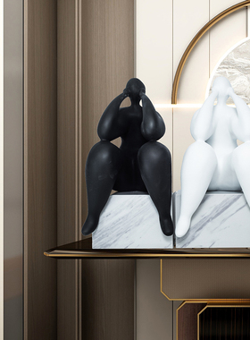 玻璃钢简约玄关女人摆件