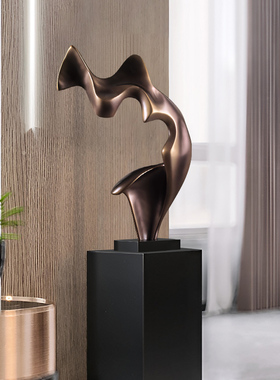 轻奢现代抽象树脂雕塑摆件创意