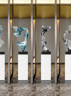 抽象透明树脂工艺品轻奢高档