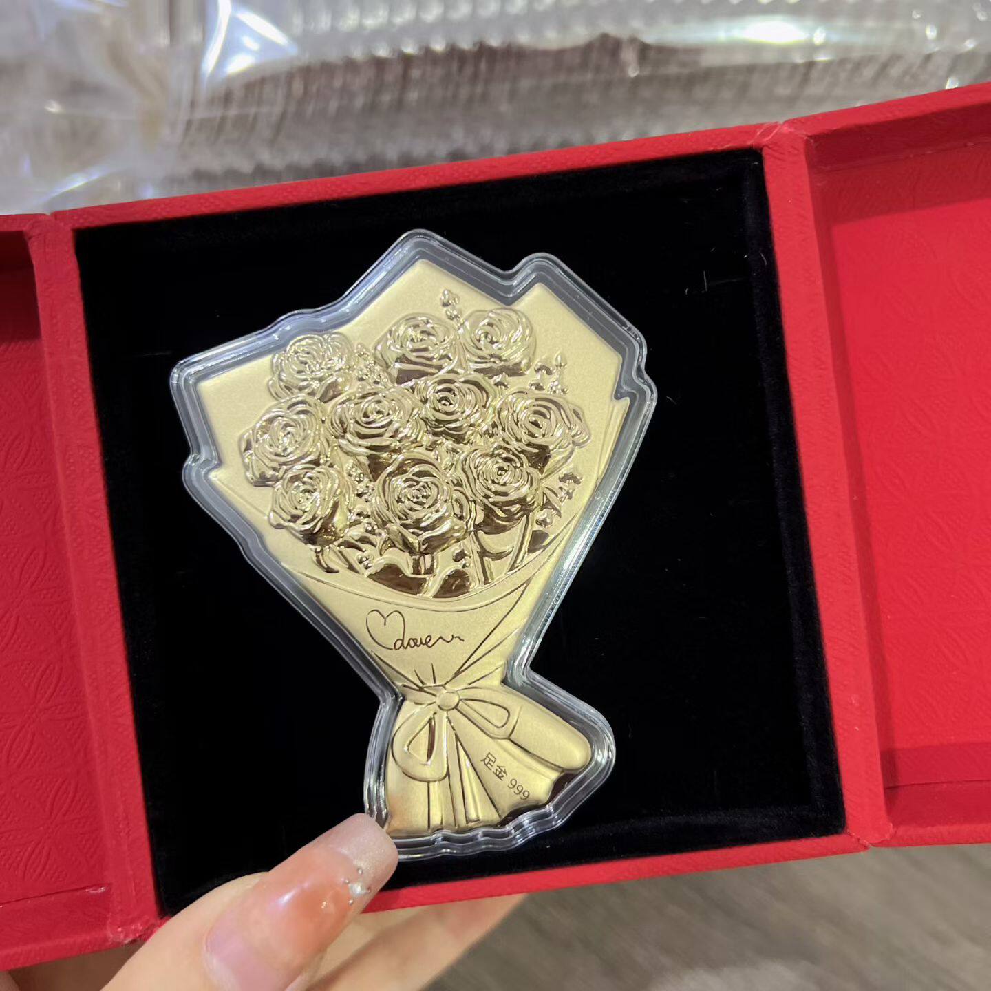 水贝黄金玫瑰花束金片妈妈我爱你520妇女节母亲节生日礼物送女友