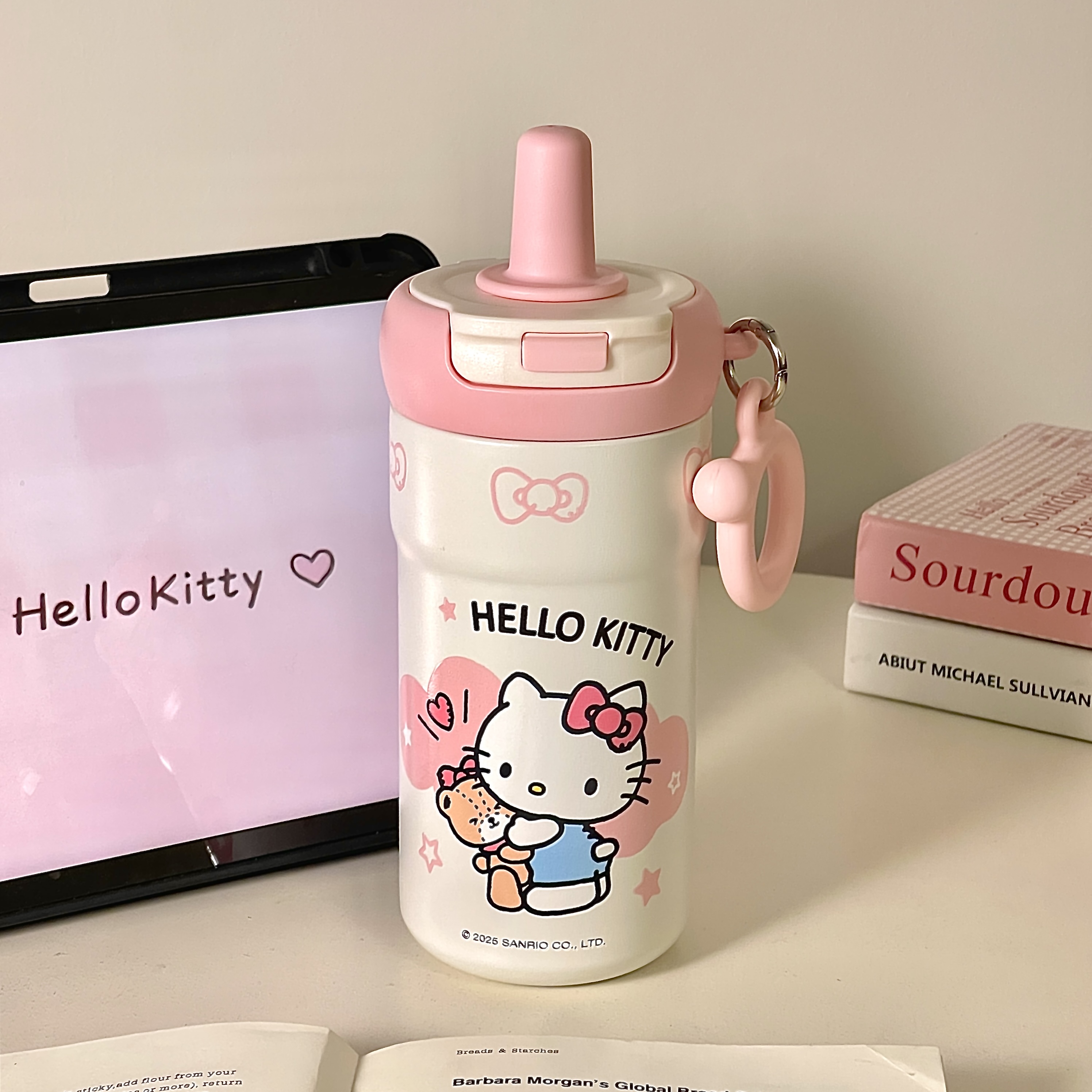 hellokitty可爱吸管凯蒂猫保温杯