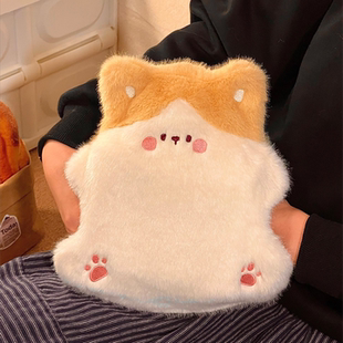 2025新款 可插手热水袋注水加厚防爆暖水袋大号被窝专用女毛绒可爱