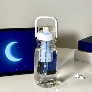 大容量提手水杯女2026新款高颜值塑料杯tritan耐高温便携吸管杯子