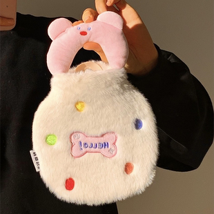 女可爱毛绒注水热水袋带提手加厚防爆暖水袋冬天保暖神器2025新款