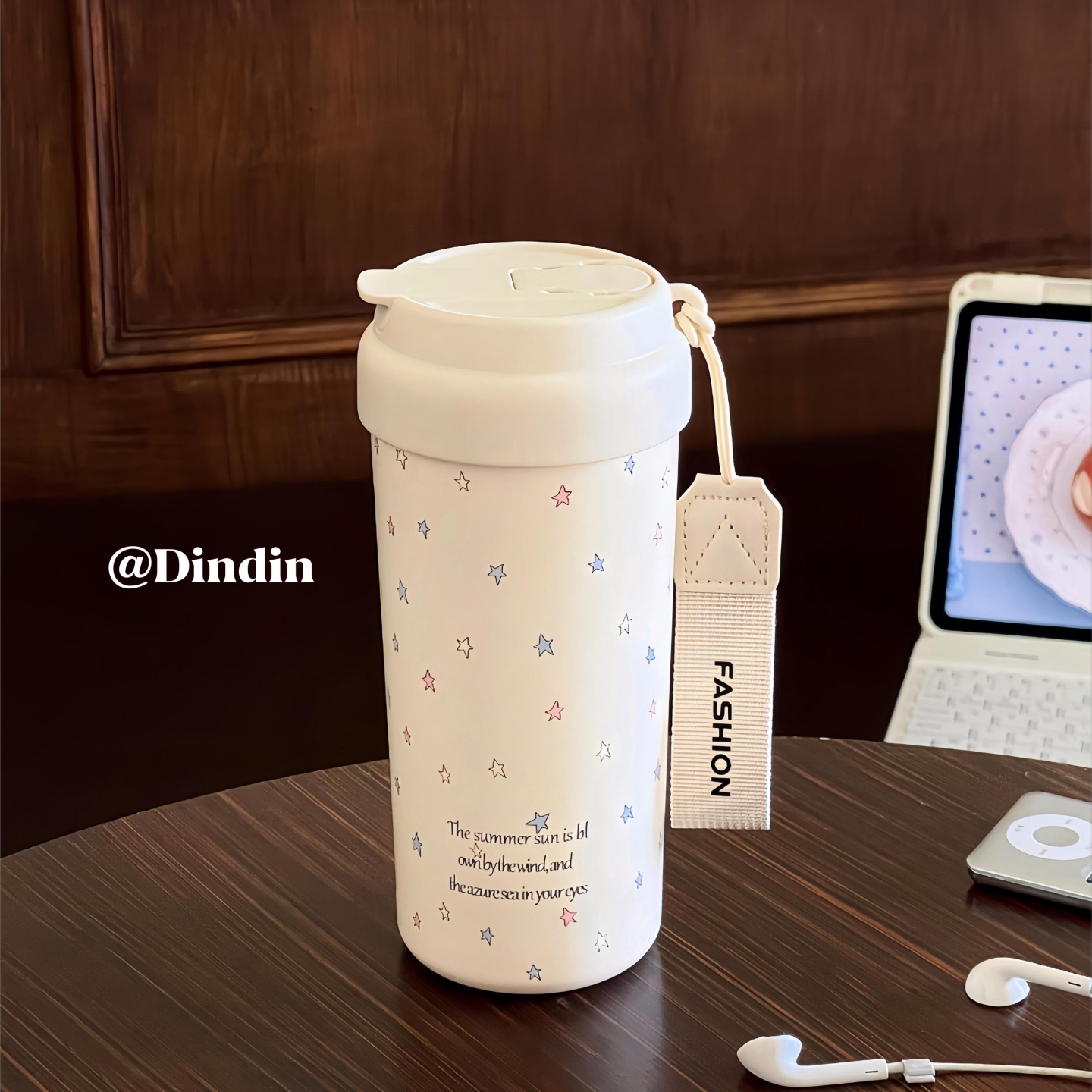 星星吸管保温杯咖啡杯便携