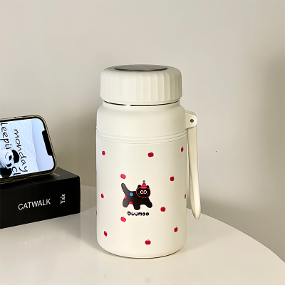 可爱不锈钢1000ml大容量保温杯