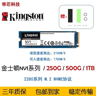 Kingston/金士顿NV1固态硬盘 250G 500G 1TB M.2 NVME协议全新SSD