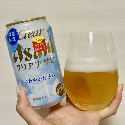 夏季限定 日本原装Asahi朝日清爽酿造clear5°淡口啤酒饮料350ml