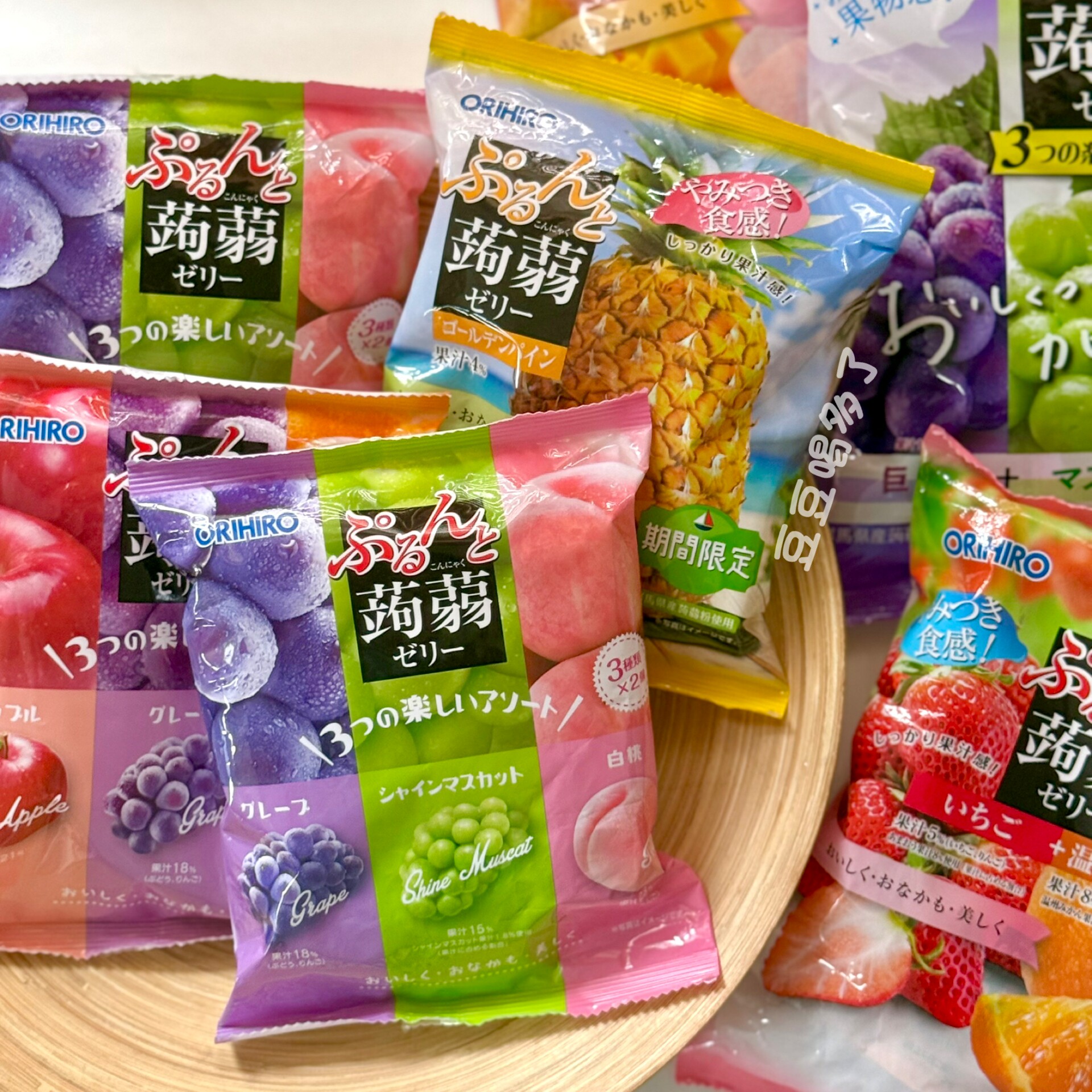 包邮 日本零食蒟蒻ORIHIRO立喜乐低卡糖0脂果汁果冻啫喱布丁零食
