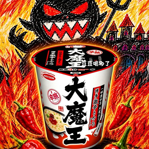 现货日本Acecook博多激辛豚骨拉面杯面泡面方便面90g