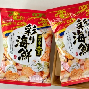 香脆新品 现货日本池田屋什锦鱿鱼海鲜虾饼虾片脆片零食伴手礼70g