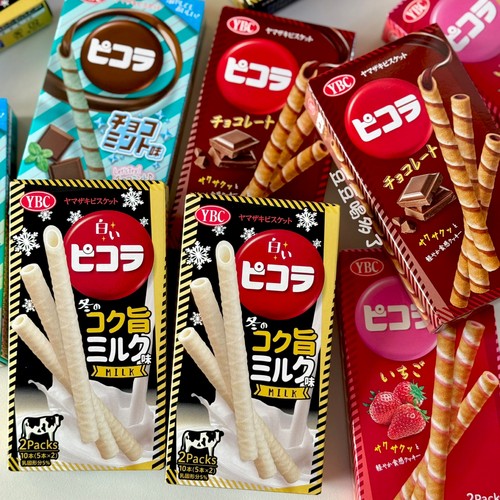 冬季限定 日本YBC白之Pikora浓厚牛奶味蛋卷饼干独立包装10枚入