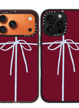 现货CASETiFY正品蝴蝶结包裹爱之痕适用苹果iPhone16/17 Pro Max防摔手机壳时尚15/14/13轻奢风air红色洋气套