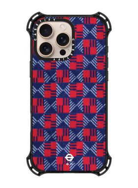 现货正品CASETiFY联名伦敦地铁绒面织物红蓝色适用苹果iPhone16 pro max磁吸手机壳15/14创意个性16e保护套13