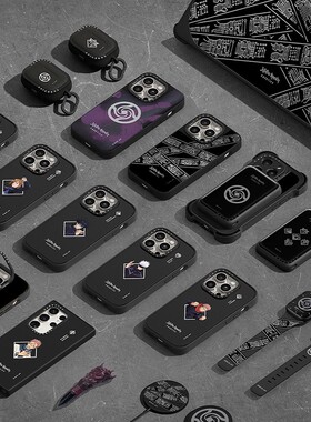 现货 咒术回战 x CASETiFY联名限量手机壳适用苹果iPhone16 pro max/14/13/15暗黑系黑色高级感ins时尚保护套