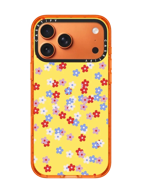 现货CASETiFY正品花卉彩纸适用苹果iPhone 16/17 Pro Max防摔手机壳高颜值15/14/13/air甜美清新文艺黄色12套