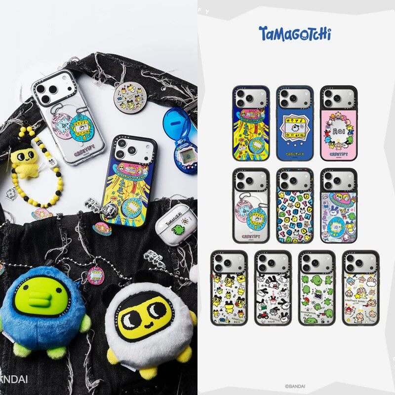 现货CASETiFY正品联名Tamagotchi拓麻歌子电子宠物适用苹果iPhone17 Pro Max防摔手机壳像素风16/15/14限量套
