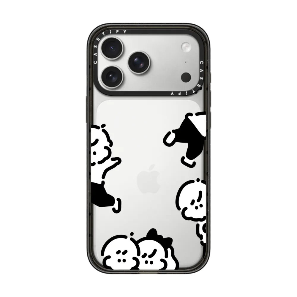 现货CASETiFY正品阳光豆豆眼男孩适用苹果iPhone16/17 Pro Max防摔手机壳15/14/air时尚13卡通潮流黑白保护套