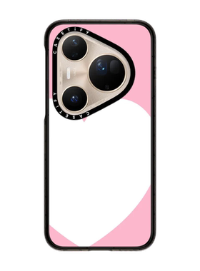 现货CASETiFY正品白色爱心粉色底适用华为Pura 80 Pro防摔手机壳P70 Ultra/Mate60/70Pro+时尚高级女生保护套