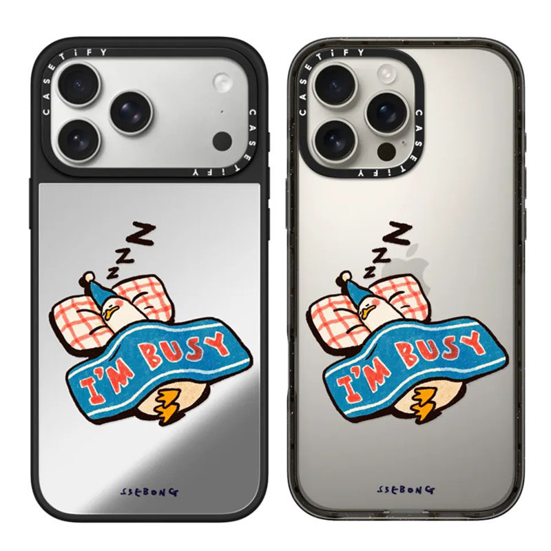 现货CASETIFY正品忙着睡觉适用苹果iPhone16/17 Pro Max防摔手机壳卡通14高端17air轻奢15趣味躺平鸭子保护套
