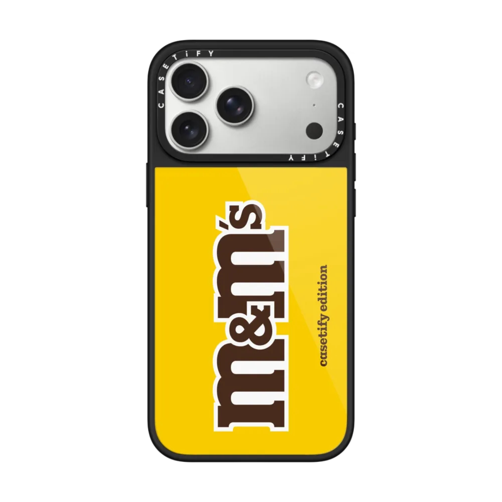 现货CASETiFY正品M&M'S糖果系M豆经典黄色logo适用苹果iPhone17 pro max磁吸手机壳16/15/14限量13防摔保护套