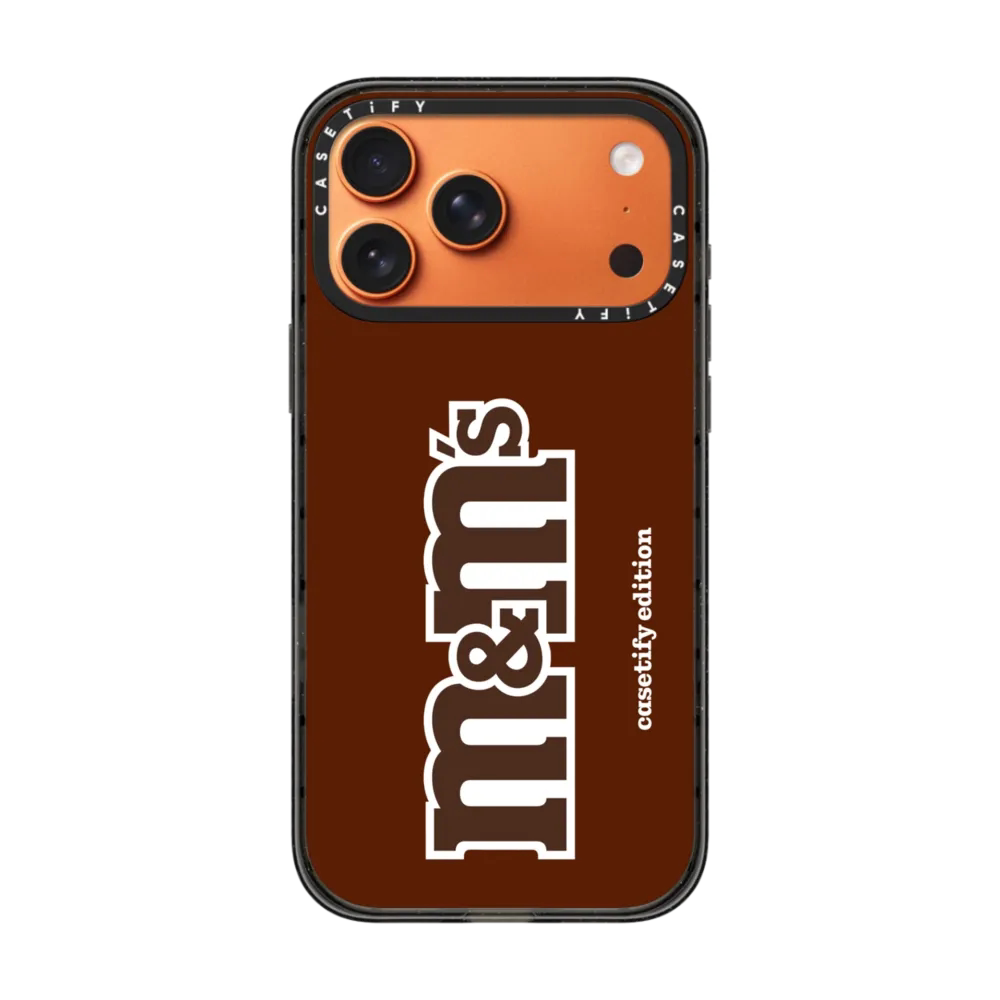 现货CASETiFY正品M&M'S糖果系M豆经典棕色logo适用苹果iPhone17 pro max防摔手机壳16/15/14限量13高级保护套