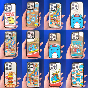 现货CASETiFY艺术家Bugcat Capoo小蓝猫和他的朋友虫咖波适用苹果iPhone16 pro max/15/14/13卡通萌宠手机壳