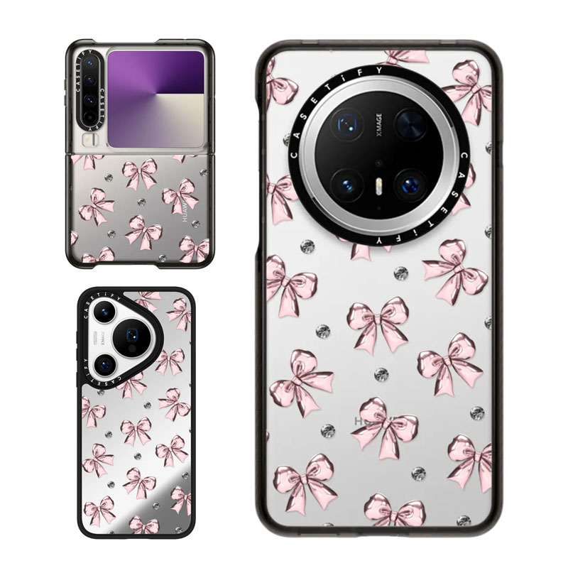 CASETiFY金属粉丝带蝴蝶结手机壳