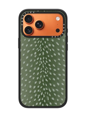 现货CASETiFY正品绿色动物鹿纹适用苹果iPhone16/17Pro Max防摔手机壳甜美15/14/13/air自然美学艺术家保护套