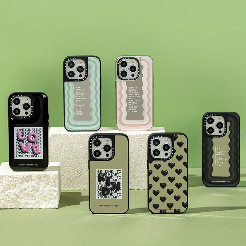 Mirrors Reflect You x CASETiFY励志语录磁吸手机壳适用苹果iPhone15pro max艺术家ins网红风14小众13保护套