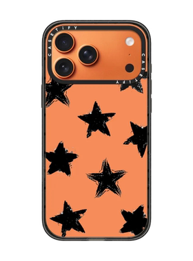 现货CASETiFY正品橙色底黑色星星适用苹果iPhone17 pro max防摔手机壳16/15/14小众高级ins风air磁吸13保护套