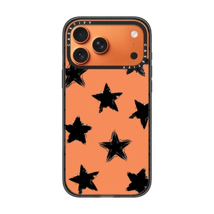 现货CASETiFY正品橙色底黑色星星适用苹果iPhone17 pro max防摔手机壳16/15/14小众高级ins风air磁吸13保护套