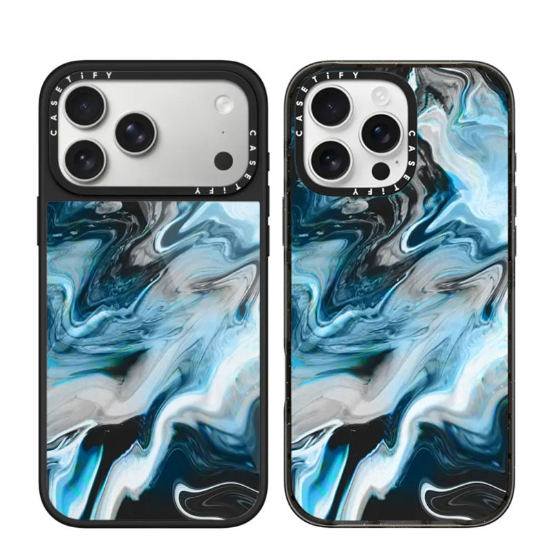 现货CASETiFY正品黑蓝大理石纹适用苹果iPhone16/17 Pro Max防摔手机壳时尚15/14/air创意高级全包小众保护套