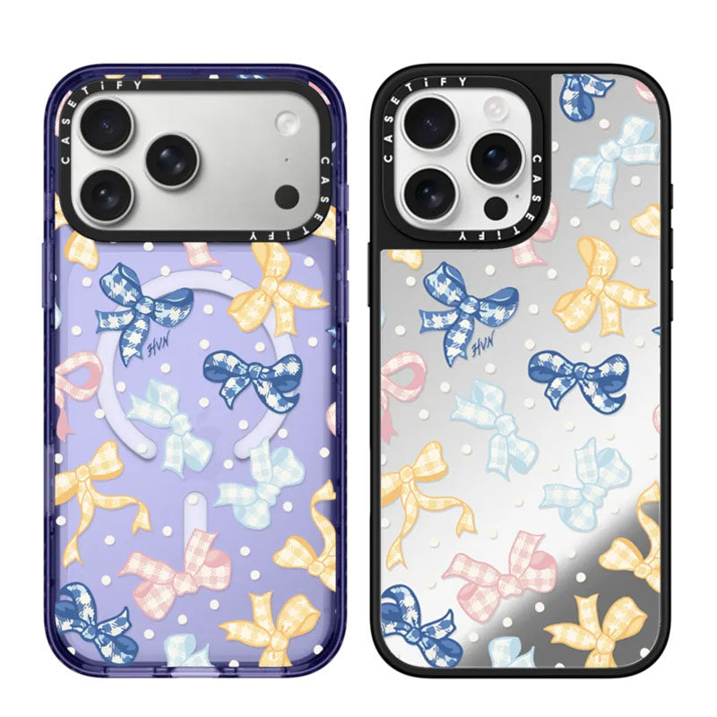 现货CASETiFY正品格子蝴蝶结适用苹果iPhone 16/17Pro Max防摔手机壳时尚15/14/air唯美13清新浪漫仙女保护套