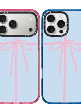 现货CASETiFY正品被蝴蝶结包裹蓝色让我着迷适用苹果iPhone16/17 Pro Max防摔手机壳时尚15/14/13轻奢风air套