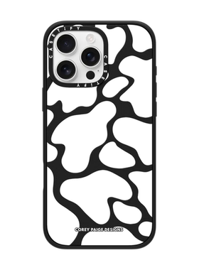 现货正品CASETiFY白色奶牛纹印花适用苹果iPhone16 pro max磁吸手机壳时尚潮牌15/14/13小众艺术16e保护套ins
