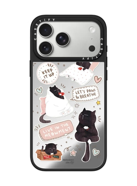 现货casetify睡觉摩卡猫适用苹果iPhone17 pro max可爱猫咪手机壳磁吸14/13/15艺术家轻奢16/17air高级保护套