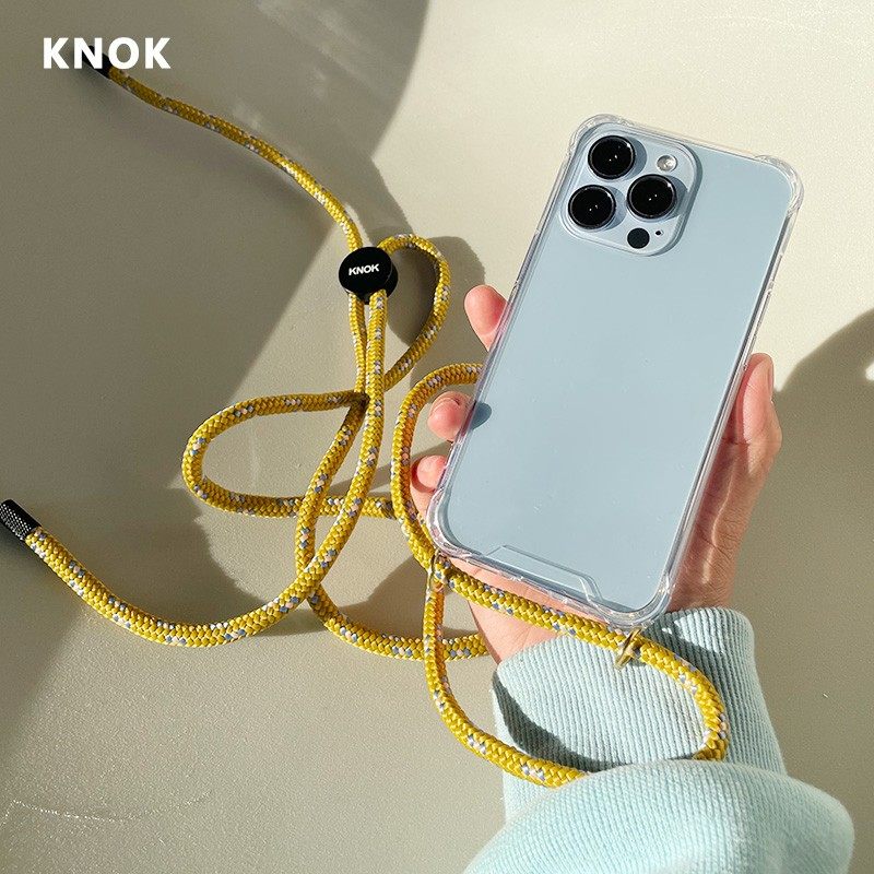 knok苹果创意挂脖斜挂背带手机壳