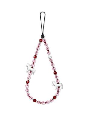 现货正品CASETiFY幸运小马粉色串珠手机链条新年手机相机装饰挂件