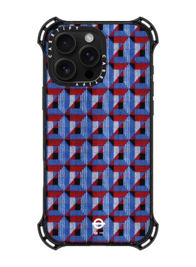 现货正品CASETiFY联名伦敦地铁适用苹果iPhone16 pro max短绒织布座位图案蓝色手机壳15/14/13英伦风保护套12